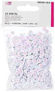 Efco 1026801 Pailletten Rund Weiß 4000 Stück