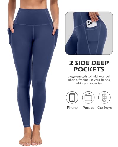 Image of ATHVOTAR Leggings with Pockets for Women, 7 Packs High Waisted Workout Tummy Control Yoga Pants