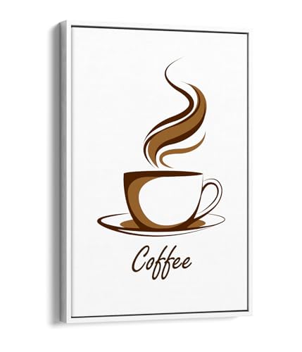 Toile minimaliste café marron pour décorer votre coin cuisine chaleureux