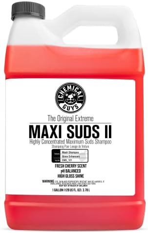 Chemical Guys CWS_101 Maxi-Suds II Foaming Car Wash Soap (Works with Foam Cannons, Foam Guns or Bucket Washes) Safe for Cars, Trucks, Motorcycles, RVs & More, 128 fl oz (1 Gallon), Cherry Scent
