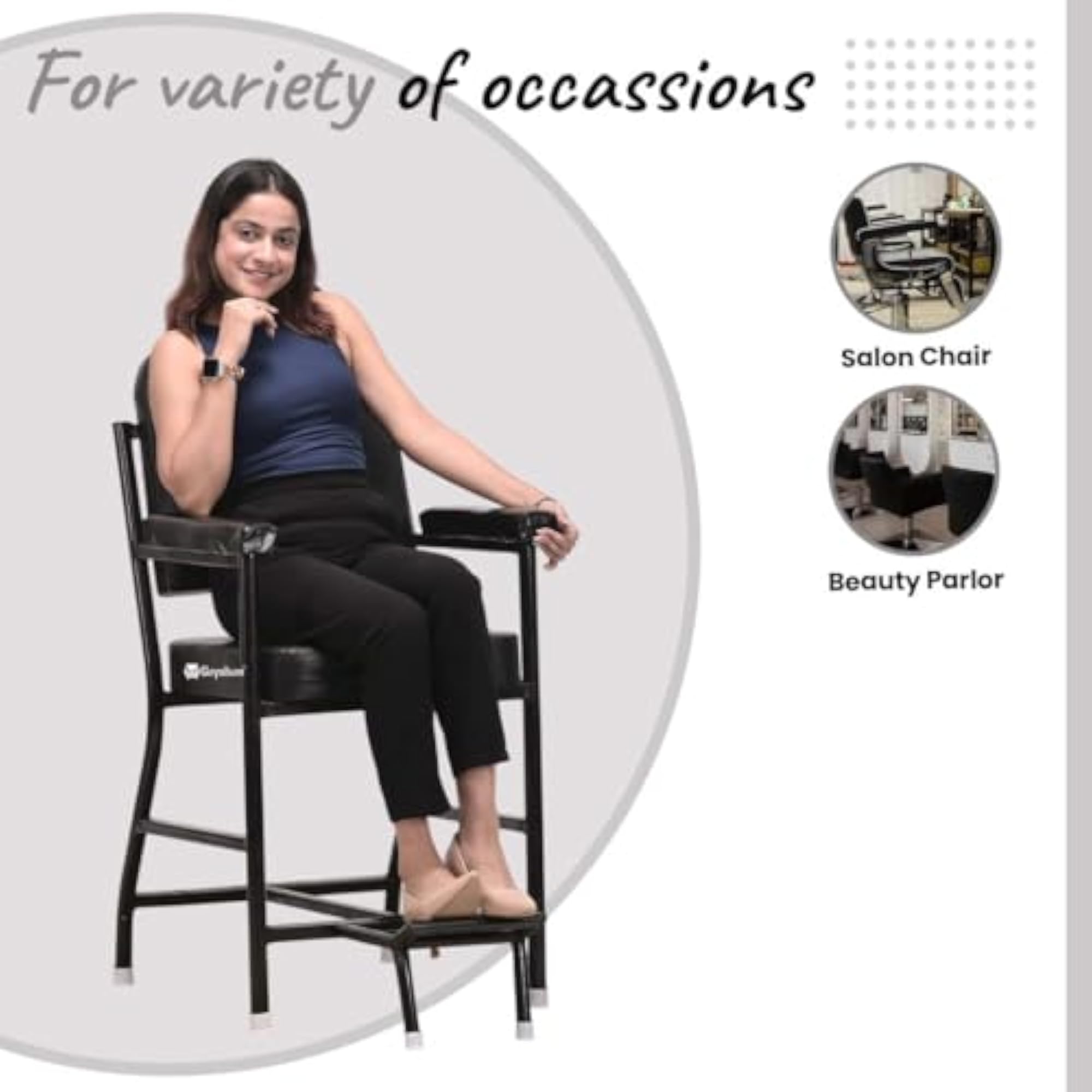 Beauty Parlor Chair with Cushioned Back Seat
