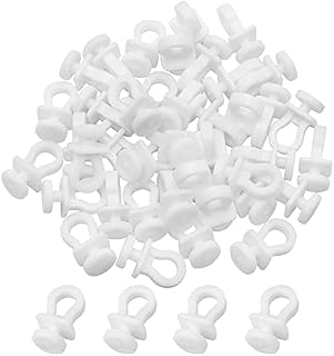 oupados 100 Pcs Plastic Nano Curtain Rail Curtain Rail Wheel Track Gliders Track Wheels Plastic Curtain Hook for Window Door Shower Bathroom Curtains(White)