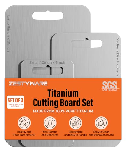 ZESTYWARE Titanium Cutting Board Set