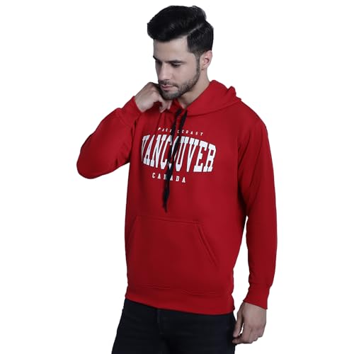 Image of Mack Jonney Printed Hooded Cotton Fleece Hoodie for Men-MACK32358