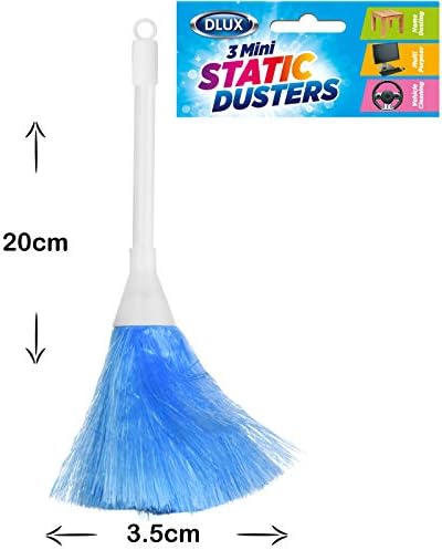 Homeshopa Fluffy Microfiber Delicate Duster, Mini Static Kitchen Duster, Computer Laptop Screen Keyboard Cleaning Brush, Washable Mini Dusting Wand, Portable Cleaning Supplies - 3 Pack