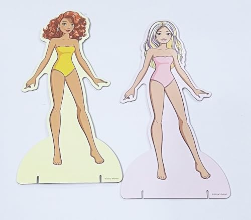 Jumbo Paper Dolls with 2 Paper Dolls with Dolls Stands, 4 Sheets & 2 Sticker Sheet Dress up Dolls Over & Over Again