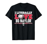 I Literally Love Bo Naylor Cleveland Baseball MLBPA T-Shirt