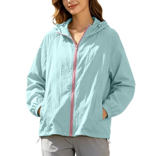 Veste légère pour activités de plein air avec capuche et poches pratiques pour l'été