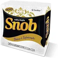 Guardanapo de Papel Folha Dupla Snob 23,5cm x 23,5cm - Kit com 500 Unidades