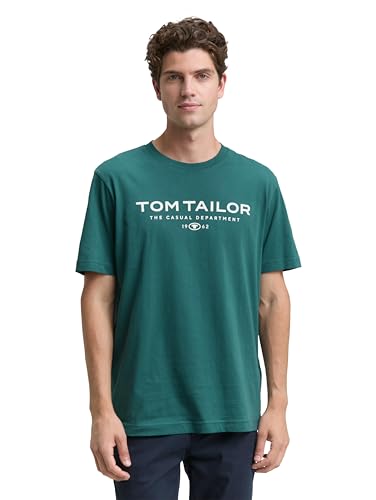 TOM TAILOR T-Shirt mit Foto-Print, Sky Captain Blue, L – Ansicht 1