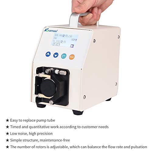 Peristaltic Pump Stepper With Digital Control 110V-220V Variable Speed Small Intelligent Liquid Dosing Pump For Lab And Filling Kamoer Lls Plus 3 Rotors 1-352Ml/Min Silicone Tube 4.0Mm X 7.2Mm #TOP1