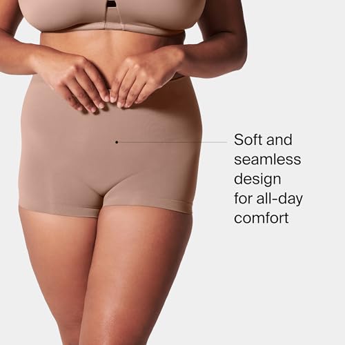 Image of SPANX SPANXshape ExtraOrdinary Boyshort - Sculpting Compression - Women's Shapewear Underwear - Recycled Nylon Fabric Blend