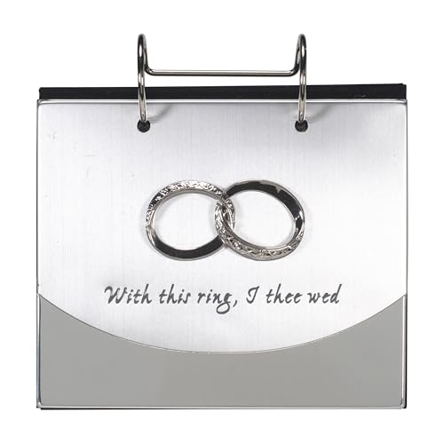 Malden Hochzeitstorten Diamant Ring Bilderrahmen, Silber, Flip Album