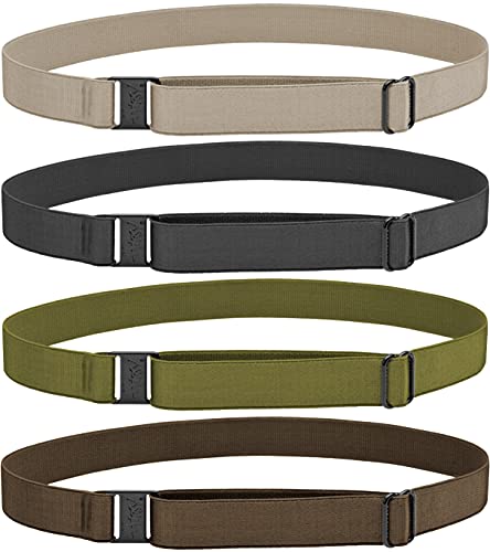 Hipsy Women's Wide Elastic & Adjustable Running Headband Multi Pack (Wide Brown/Olive/Charcoal/Taupe 4pk)