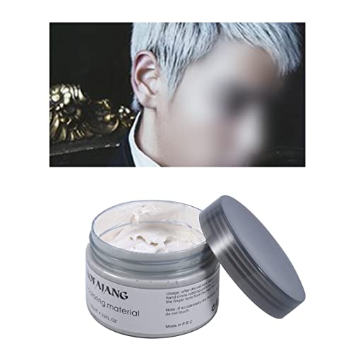 Lurrose Cera temporária para cabelo em cor profissional DIY única estilo cera de cabelo creme laváve