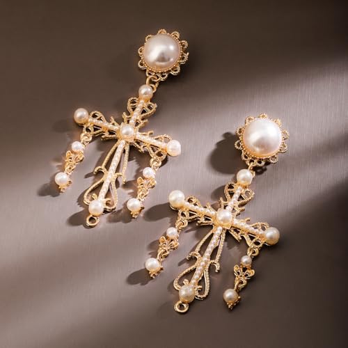 Image of Rubans Statement Drop & Dangle Earrings Stylish Trendy Jewellery Gift for Women & Girls