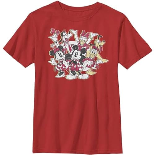 T-shirt Disney Rouge Coton Confortable Enfant Taille XS
