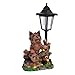 Realistic Resin Dog Garden Ornament With Solar Light Hand Painted Animal Figurine For Yard And Patio Outdoor Decoration