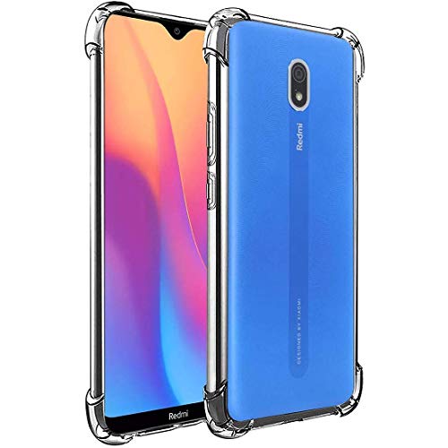 Image of Dashmesh Shopping� Shock Proof Protective Soft Back Case Cover for Redmi 8A (Transparent) [Bumper Corners with Air Cushion Technology]