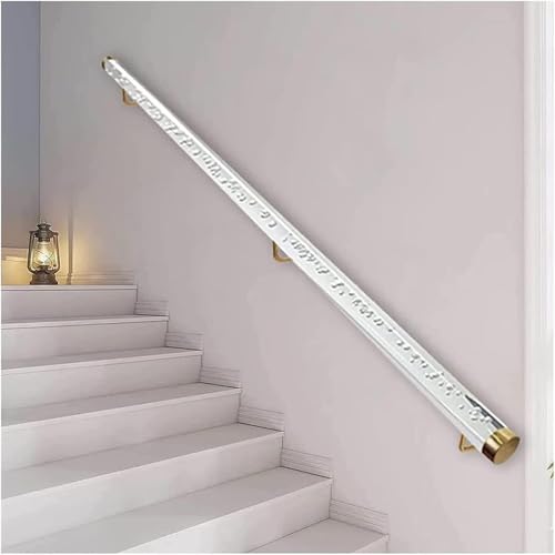 Garde-corps acrylique transparent de qualité supérieure avec support doré chic - 2