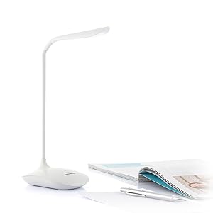 InnovaGoods® Lámpara LED de mesa Lum2go con 3 niveles de intensidad, luz blanca y luz cálida, ideal para mesita de noche, escritorio, sala de estar, oficina y otros espacios.