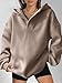 ANRABESS Womens Oversized Hoodies V Neck Sweatshirts Fleece Long Sleeve Pullover Y2K Clothes 2025 Fall Trendy Outfits Coffee Grey M