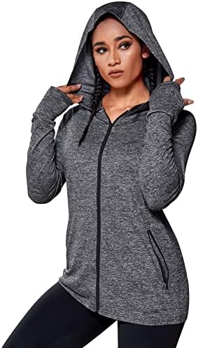 Maintain Vigour Full Zip Hoodie Jacket Sportswear Hooded Tops Gym Yoga Jacket with Thumbhole(XX-Large)