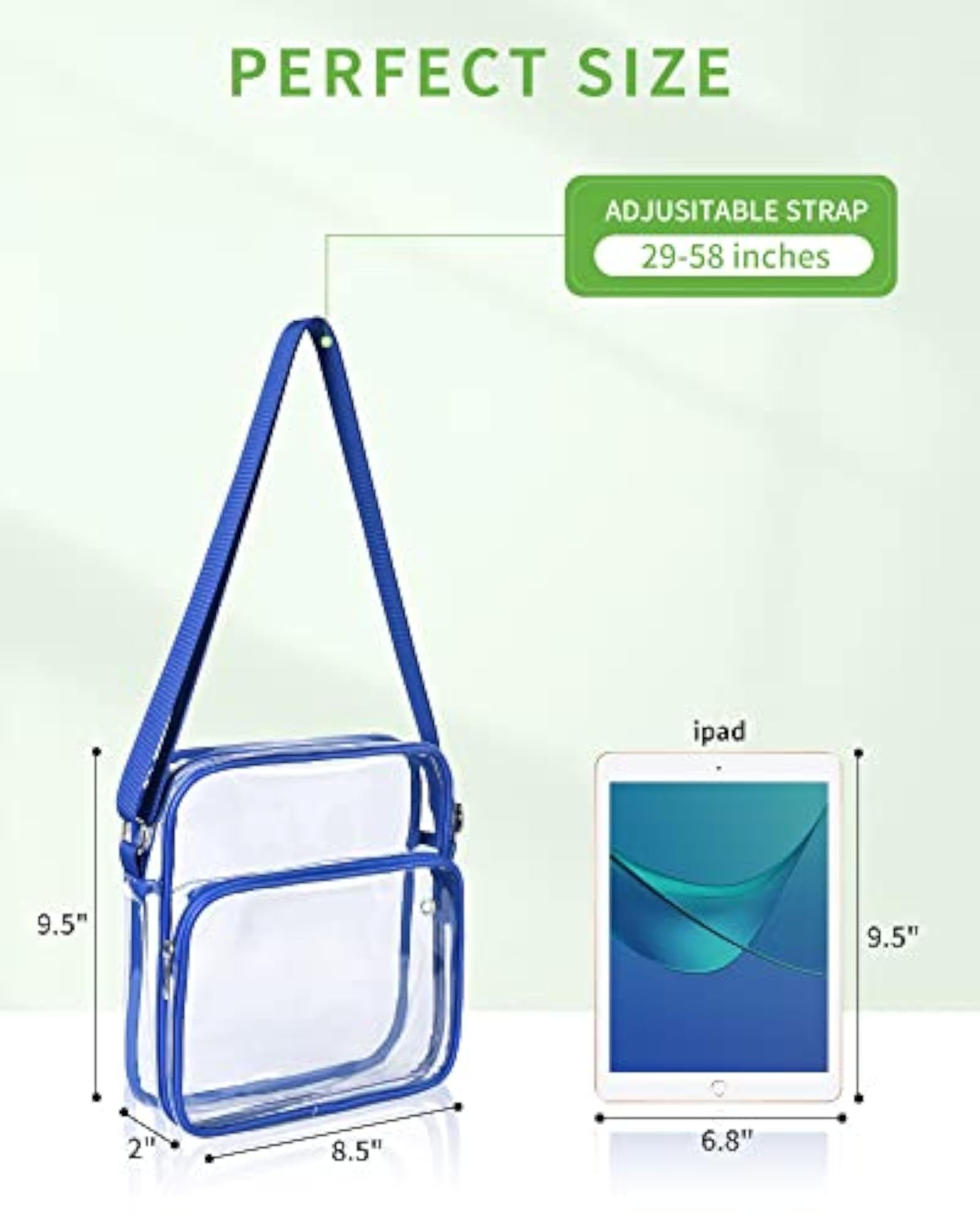 Clear Crossbody Messenger Shoulder Bag