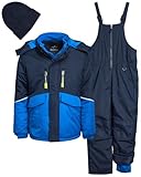 iXtreme Boys Snowsuit Set - 2 Piece Heavyweight Insulated Ski Jacket and Snow Pants Overall Bibs for Boys with...