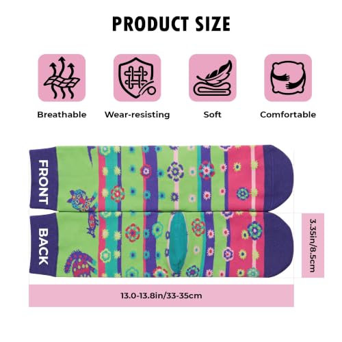 Jianhua Goddess Women's Novelty Crew Socks Cat & Mouse - image 3