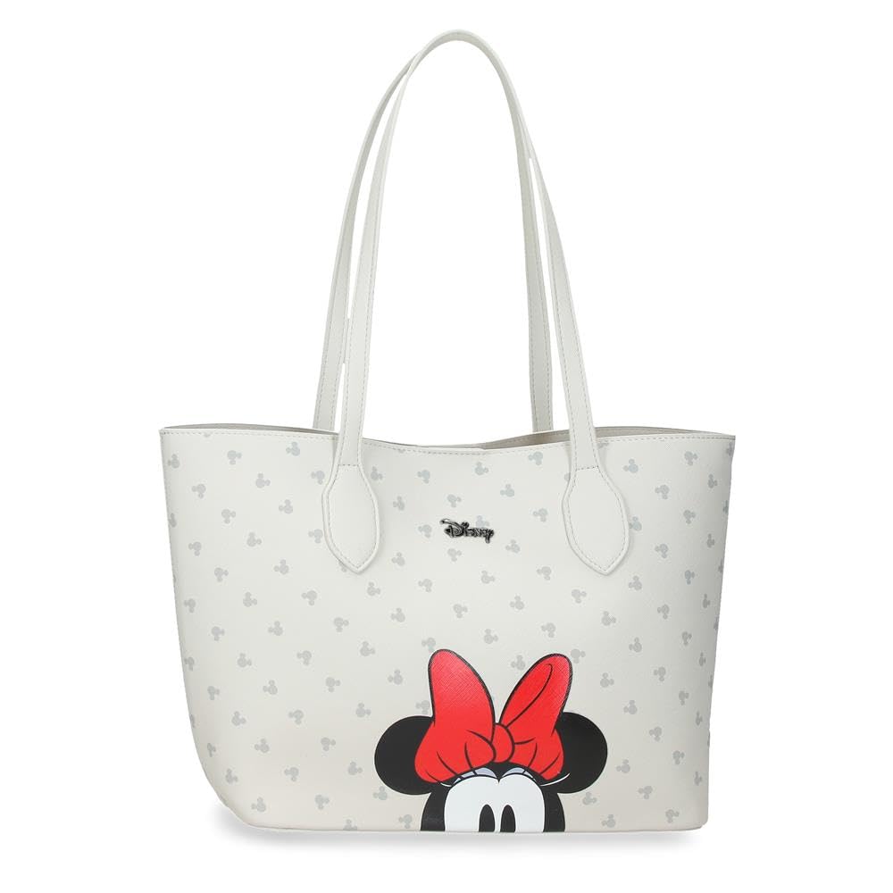 Joumma Disney Bowlogue Minnie Bolso Tote Beige 31x25,5x11,5 cm PU y Poliéster