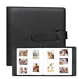 Veicevol Photo Album for Fujifilm Instax Mini Camera, 360 Pockets，Album for Polaroid Photo, Leather Cover, Photo Album for Fujifilm Instax Mini 12 11 9 40 8 7 Evo LiPlay Camera, Black