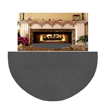 Amazon.com: 63″x37″ Extra Large Half Round Fireproof Fireplace Mat ...