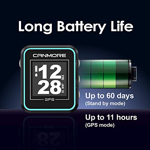 CANMORE H300 Handheld GPS Golf Device, Shot Distance Yardage Measuring, 40000 Free Worldwide Preloaded Courses, Lightweight Golf Accessory for Golfers, Powerful Magnetic Clip for Golf Cart, Turquoise - Thumbnail 3
