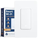 Amico Smart Wi-Fi Switch, 1 Pack, Light Switch Controlled by App, Single-Pole, Voice Control Compatible, Timer & Countdown, LED Indicator, Neutral Wire Required, ETL Listed
