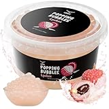 Lychee Popping Boba Pearls, Premium Boba Popping Pearls with Real Fruit Juice Bursting Boba Pearls Popping Bubbles Instant Tapioca Pearls Jelly for Bubble Tea Kit Boba Tea Kit for Kids (1 Pack x 17oz)