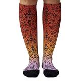 Crazy Compression Over-the-Calf Socks, Skull Ombre, Small/Medium