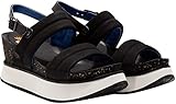 Sandalia de cuña de cuero Art SANTORINI Sandalias con Cuña, Mujer, Negro (Black), 39 EU