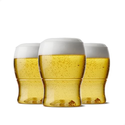 TOSSWARE POP 7oz Pint Mini SET OF 252, Premium Quality, Recyclable, Unbreakable & Crystal Clear Plastic Beer Glasses, 252 Count (Pack of 1)