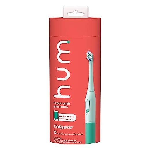 hum by Colgate Smart Battery Toothbrush Kit, Sonic Toothbrush Handle with 2 Refill Heads and Travel Case, Teal, Amazon exclusive