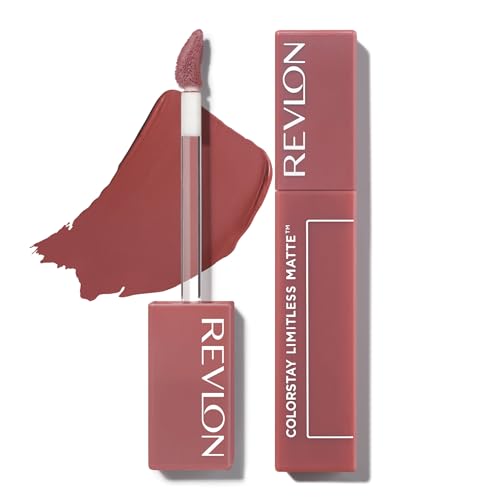Revlon ColorStay Limitless Matte, Pintalabios Mate de larga duración, Fórmula Vegana, No-Budge Matte, Ligera/Cómoda, Resistente al Agua, Tono 012 Lead The Way