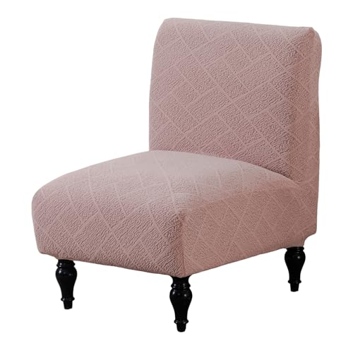 Armless Accent Chair Cover, Stretch Jacquard Chair Slipcover Soft Slipper Chair Covers Furniture Protector Covers for Living Dining Room Hotel Reception Chair
