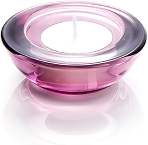 Miniatura 7 de ELIVIA CH01 - Juego de 12 portavelas de cristal grueso redondo, 3 pulgadas de diámetro, color gris té