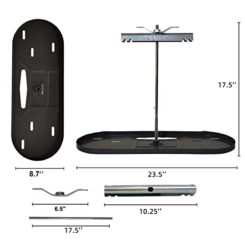 RVPNR RV Dual Propane Tank Cylinder Rack for Camper and Travel Trailer for 20lb Tanks, Black, - Thumbnail 5
