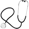 IMPASSE Dual Headed Stethoscope | 24 PVC Tubing (61 cm) | Aluminum Anodized & Plastic Coated Heads | Ultra-Sensitive Diaphragm | PVC Zippered Pouch Included | Ideal for Professionals & Home Use