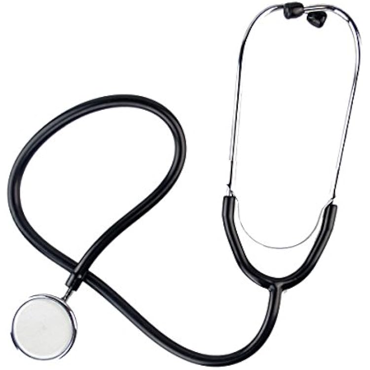 IMPASSE Dual Headed Stethoscope | 24 PVC Tubing (61 cm) | Aluminum Anodized & Plastic Coated Heads | Ultra-Sensitive Diaphragm | PVC Zippered Pouch Included | Ideal for Professionals & Home Use