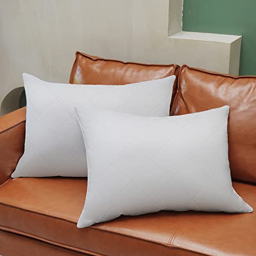 Set Of 2 Goose Feather Down Pillows, Luxury And Breathable Bed Pillows, Soft Down Pillows For Side, Stomach And Back Sleepers, 2 Pack Queen Size (20" X 28") #TOP2