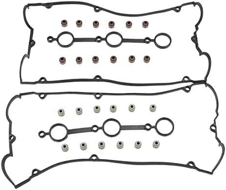 AUCERAMIC Valve Cover Gasket and Valve Stem Seals Fit 2001 2002 2003 2004 2005 2006 for Hyundai XG300 XG350 Santa Fe Kia Sedona Sorento Amanti 3.5L V6 VS50386