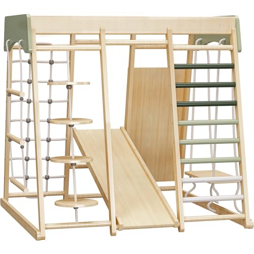 BanaSuper 8 in 1 Klettergerüst Kinder, Indoor Klettergerüst für Kinder, Multifunktion Klettergerüst