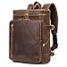 WJPTL Reisen Männer Crazy Horse Leder Rucksack Vintage 13,3 Zoll Laptop Bücherbag Handtasche Casual School College Weekend Reisen Tagsack Frauen (Color : Brown, Größe : One Size)